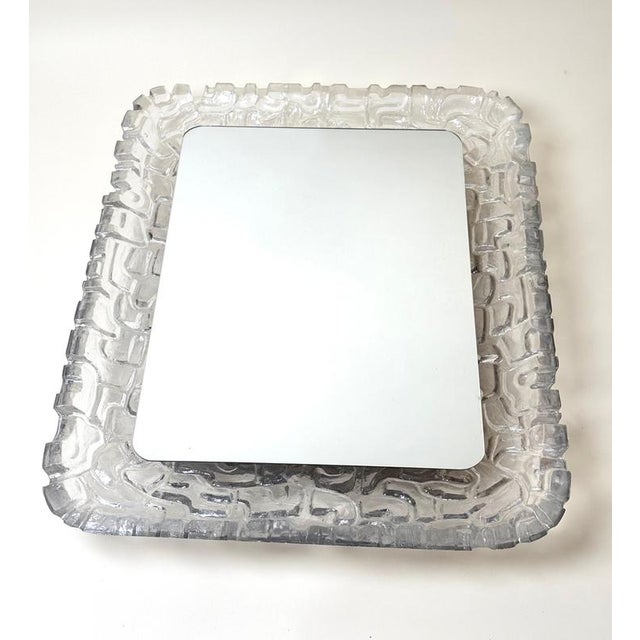 Large Six-Light Acrylic Wall Mirror from Erco, Germany, 1970s For Sale - Image 4 of 18