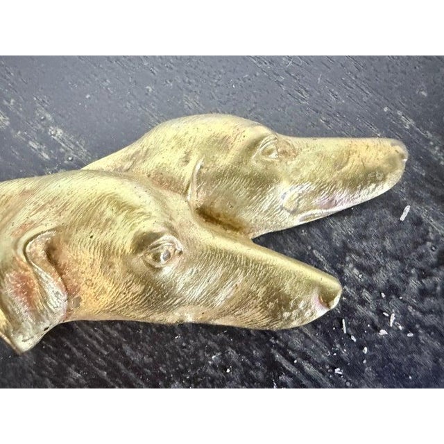 Early 20th Century Antique Brass Cigar Cutter W/ Hounds For Sale - Image 5 of 11