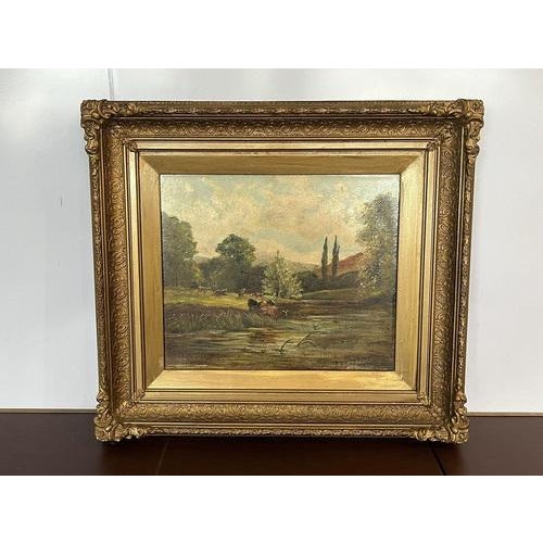 Cattle Scene, Oil on Board, Framed For Sale - Image 9 of 9