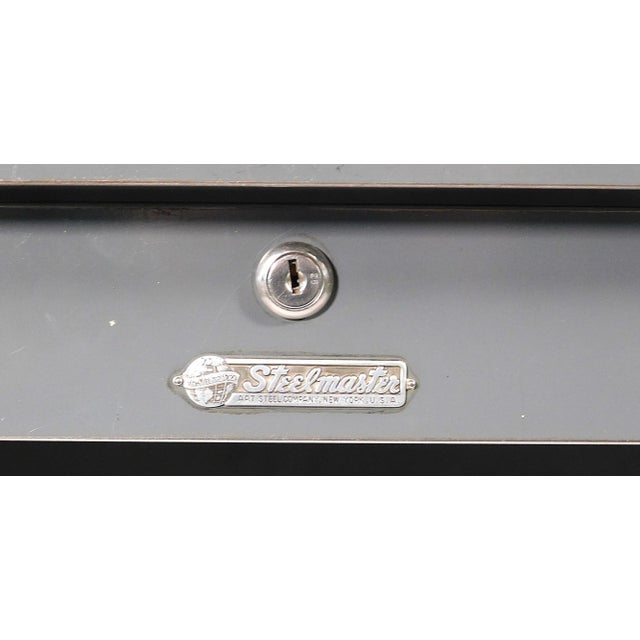 Mid-Century Modern 1950s Mid-Century Single-Pedestal Steelmaster Tanker Desk For Sale - Image 3 of 5