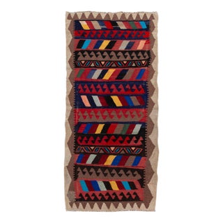 Mid-20th Century Vintage Kilim Runner Rug 4' 2" X 9' 5''. For Sale