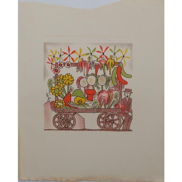 Lucien Boucher, Le vendeur ambulant, Lithograph For Sale