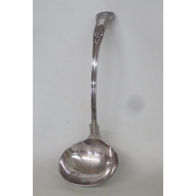 Mid 20th Century Lewis Rose and Co LTD Sheffield England Silverplate Ladle Scrollwork Motif For Sale - Image 4 of 11