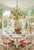 Hollywood Regency Tole 6 Light Palm Leaf Crystal Chandelier For Sale - Image 11 of 11