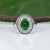 2020s 2Ct Tsavorite Garnet Ring With Natural Diamond Accents: Solid 14k Gold, 9x6.5mm, Size 6.75 For Sale - Image 5 of 9