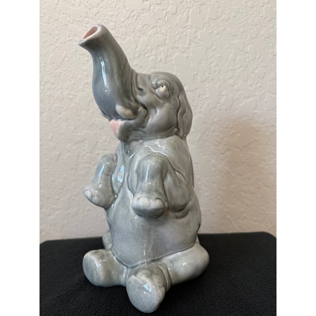 Sarreguemines French Majolica Elephant Pitcher – Model 4470 – c.1900 For Sale - Image 9 of 14