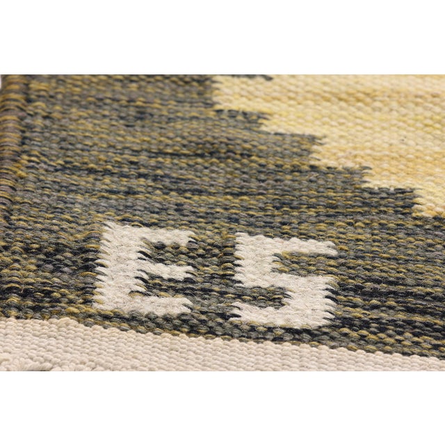 Evy Svensson Vintage Swedish Rollakan Rug, 04'07 X 06'03 For Sale In Dallas - Image 6 of 11
