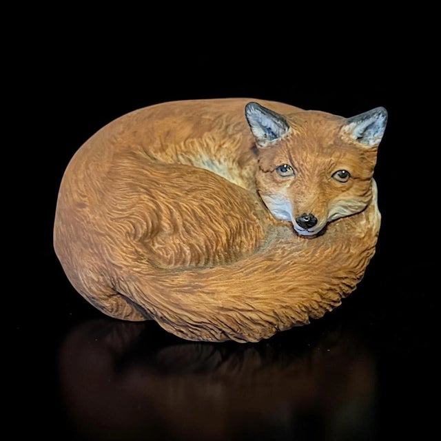 Ceramic Vintage MCM Signed Aynsley Red Fox Figurine For Sale - Image 7 of 7