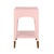 Worlds Away Matthew Izzo Home Ronny Glossy Light Pink One Drawer Side Table With Antique Brass Foot Caps For Sale - Image 4 of 6