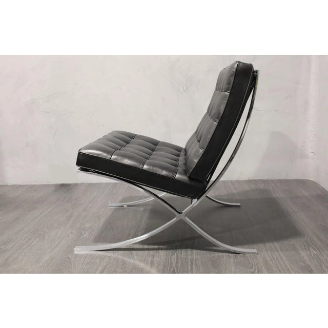 Knoll Mies Van Der Rohe for Knoll Barcelona Chair and Stool For Sale - Image 4 of 10