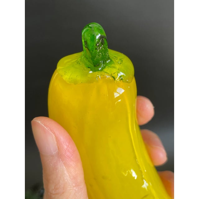 Set of 11 Blown Glass Fruits and Vegetables For Sale - Image 9 of 12