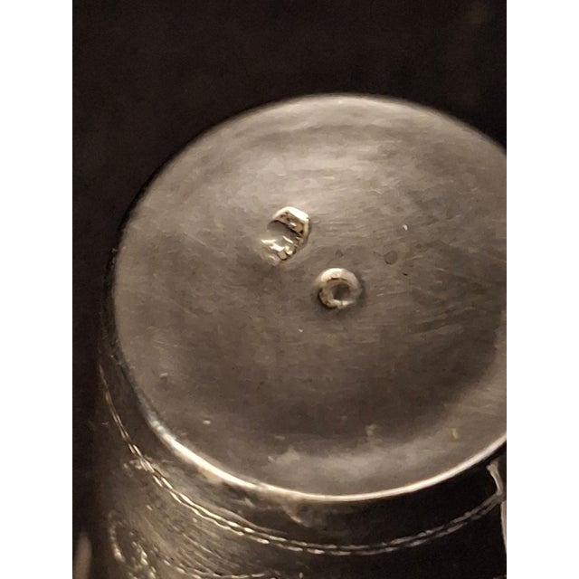 Vintage Polish .800 Silver Miniature Kiddush Cups Travel Shot Cups Judaica - Pair For Sale - Image 9 of 15