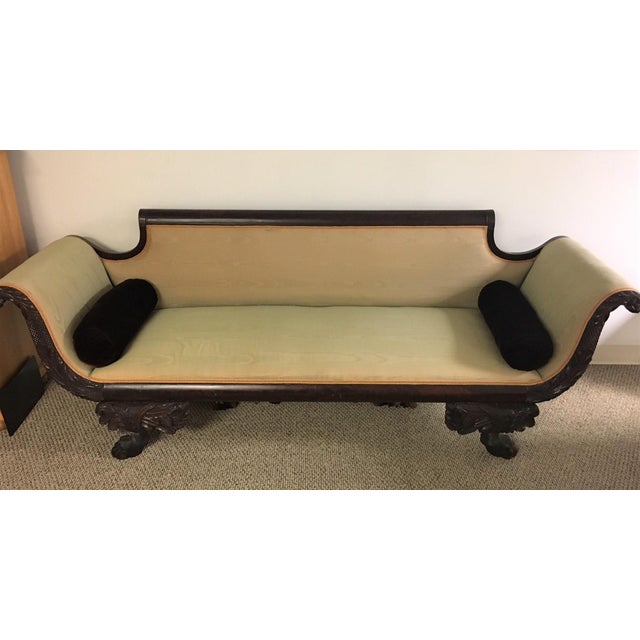 C. 1860s Duncan Phyfe Style Mahogany Empire Sofa Chairish