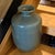 Vintage Large Mottled Moss & Chestnut Speckled Glazed Bottle Vase (14") For Sale - Image 13 of 18
