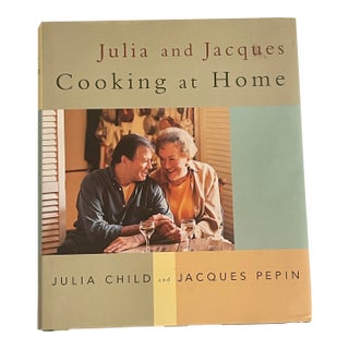 1990s Julia and Jacques Cooking at Home: A Cookbook by Jacques Pepin and Julia Child For Sale