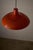 Large Mid-Century Orange Metal Pendant with White Diffuser and Brass Detail, 1960s For Sale - Image 9 of 11
