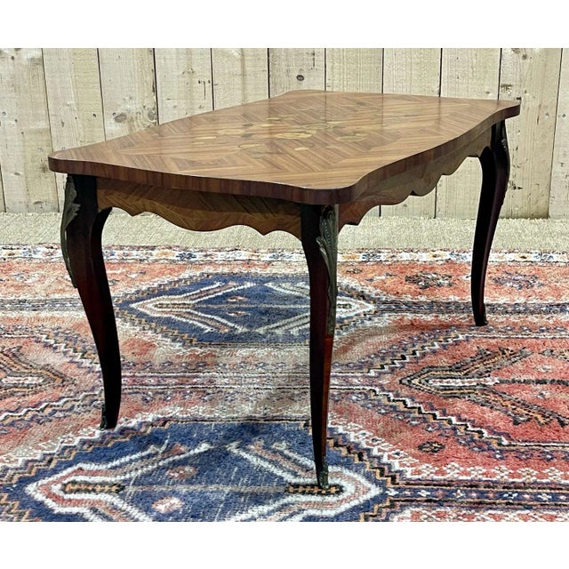 Wood Louis XV Style Rosewood Coffee Table, 1970s For Sale - Image 7 of 13