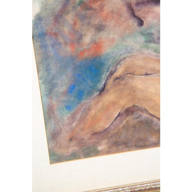 Mid Century Modern Watercolor George Constant Art Nude Signed Painting Framed For Sale In Sacramento - Image 6 of 12