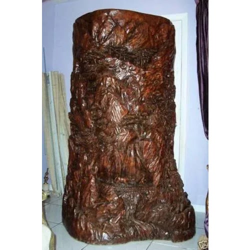 19thc Antique Monumental Carved Wood Sculpture - 74 Inches High For Sale - Image 10 of 10