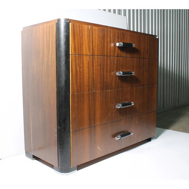 Wood Donald Deskey Deco Chest of Drawers For Sale - Image 7 of 7