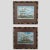 Vintage Nautical Clipper Ship Color Foil Prints Framed in Faux Bamboo Frames- A Pair For Sale - Image 4 of 11