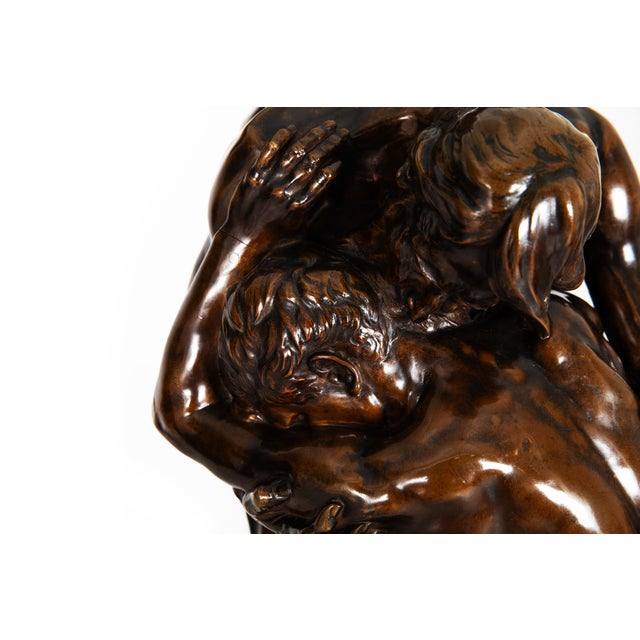 Rare French Bronze Sculpture “Return of Prodigal Son” by Ernest Dubois For Sale - Image 9 of 18