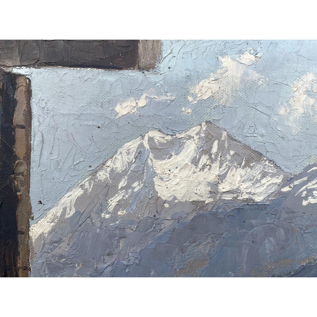 Humbert Heusser, Kippel and the Bietschhorn, 1920s, Oil on Canvas, Framed For Sale - Image 10 of 18