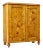 Antique Swedish Birch Fitted Cabinet For Sale