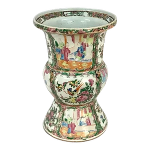 19th Century Chinese Export Rose Medallion Porcelain Vase