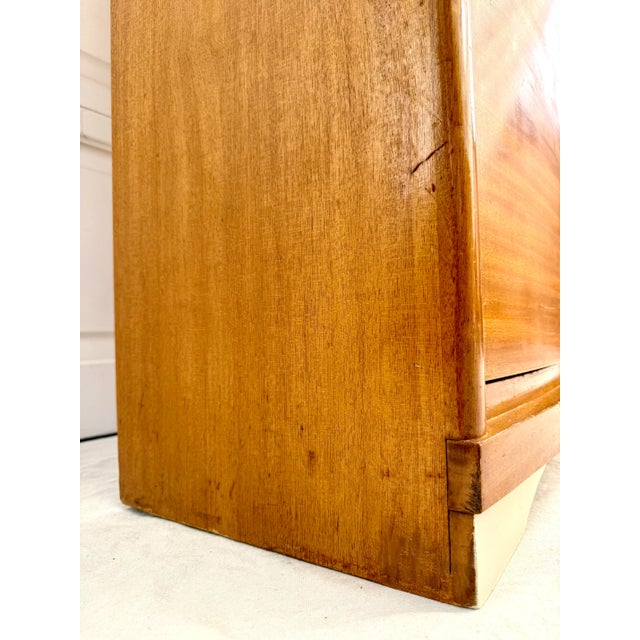 Brown Mid-Century Modern Sliding Glass Door Display China Cabinet For Sale - Image 8 of 12