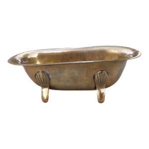 Vintage Brass Clawfoot Bathtub Soap Holder Dish