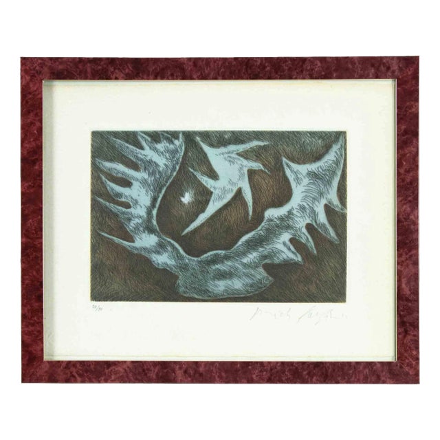 Pericle Fazzini, Abstract Composition, 1970s, Etching, Framed For Sale