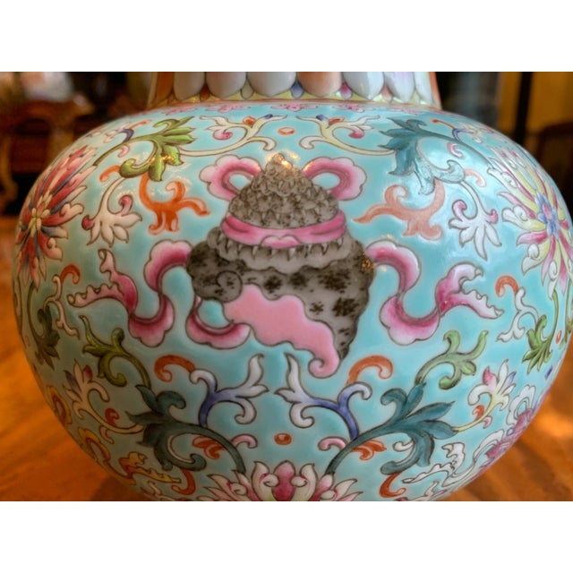 Mid 19th Century 19th Century Chinese Qing Dynasty Famille Rose Fenba Porcelain Vase For Sale - Image 5 of 11