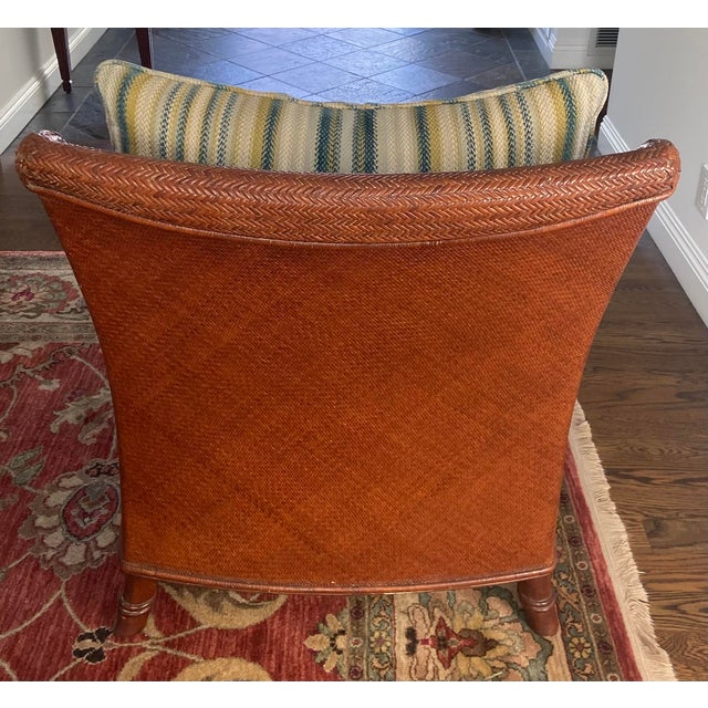 Ethan Allen Palm Grove Wicker Chairs With Pineapple Details a Pair