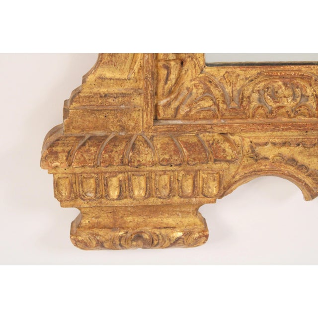 Baroque Style Gilt Wood Mirror For Sale - Image 10 of 12