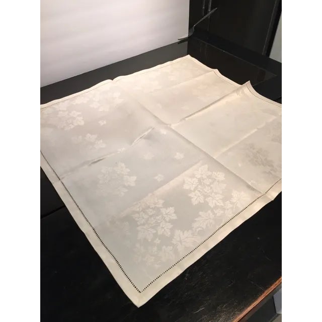 Vintage Linen Damask Napkins - Set of 11 For Sale - Image 4 of 11