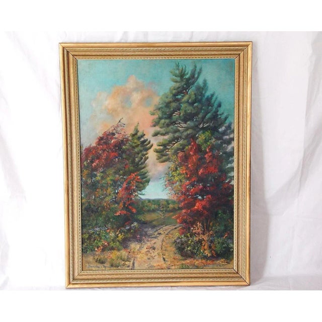 1940s "The Elkton Road" Realist Rustic Landscape Oil Painting, Framed For Sale In Milwaukee - Image 6 of 11