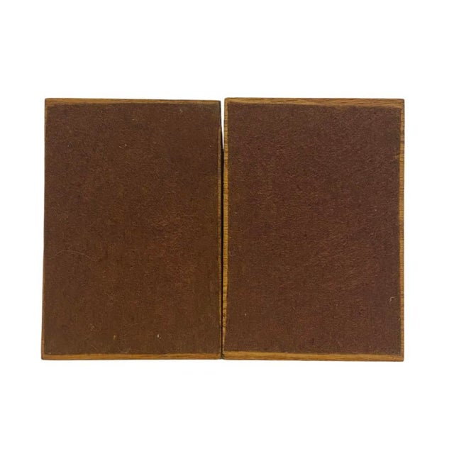 Brown Vintage Solid Oak Wooden Bookends- a Pair For Sale - Image 8 of 8