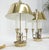 Mid 20th Century Pair of Unusual Brass Shades Brass Bases Bouillotte Table Lamps MINT! For Sale - Image 5 of 15