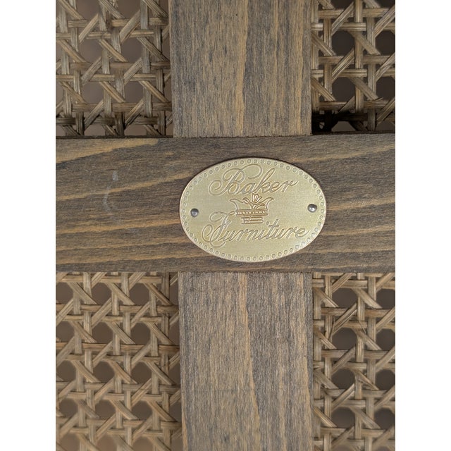 Baker Furniture Mid 20th Century Two-Tier Caned Faux Bamboo End Table For Sale - Image 11 of 11