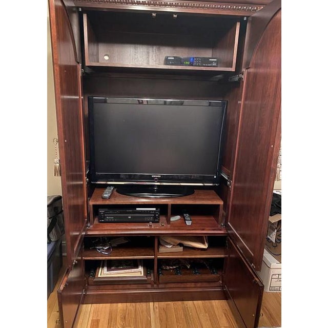 Ethan Allen Cherry Media Armoire Entertainment Center Chairish