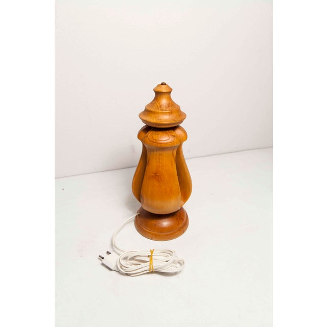 Vintage Wood Table Lamp, 1960s For Sale - Image 11 of 18