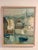 Vintage French Harbor Painting in a Light Wood Frame, Signed For Sale - Image 9 of 10