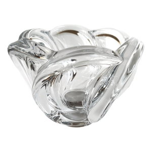 Antique 20th C Art Vannes France Crystal Hand-Blown Art Glass Bowl Signed C1950s