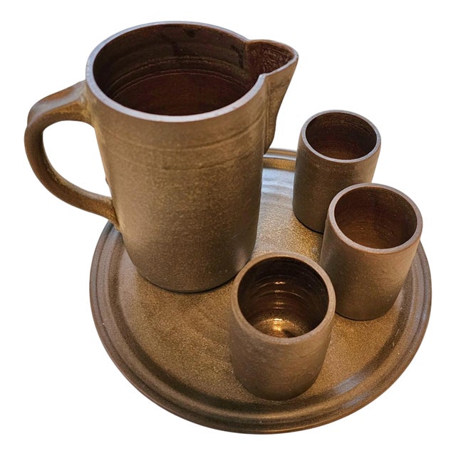 Minimalist Ceramic Tea Service, Set of 5 For Sale