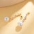 Contemporary Nina Zhou Rhythm Moonstone Diamond and Pearl Drop Earrings in 14k Gold - A Pair For Sale - Image 3 of 5