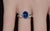 Gia Certified Natural 3.61cts VVS E Diamond Royal Blue Sapphire 950 Platinum 3 Stone Ring, Size 6.5 For Sale - Image 4 of 15