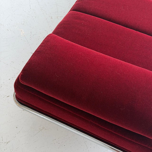 1970s 1970s Chrome Daybed Attributed to Brayton International in Mohair For Sale - Image 5 of 5
