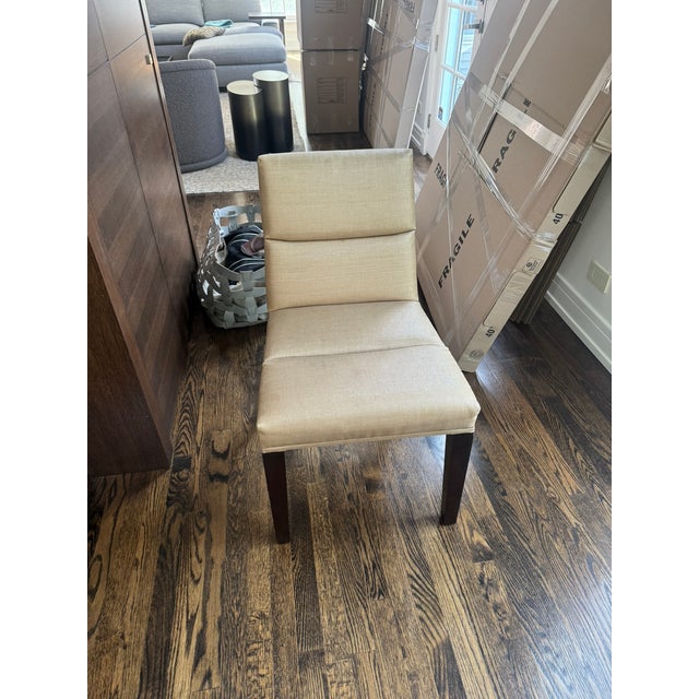 Set of Four High‑End Vinyl Dining Chairs / Mahjong Chairs — Modern, Durable & Stylish For Sale - Image 4 of 5