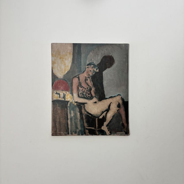 Title of the work: Le modèle: doux reveil Signed ‘Roman’ Dimensions: 46 x 55 cm Modern European school. Post-impressionist...